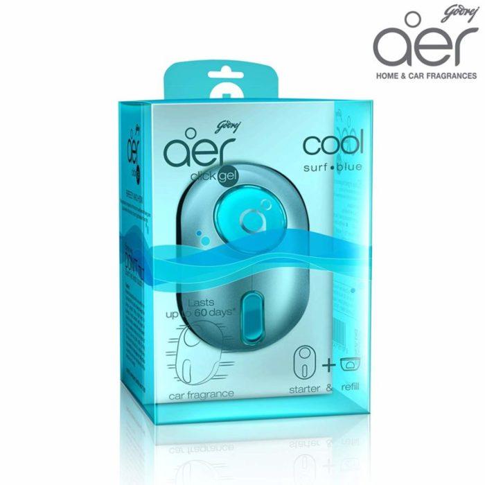 Godrej Aer Click Gel Cool Surf Blue Car Freshener |9 ml