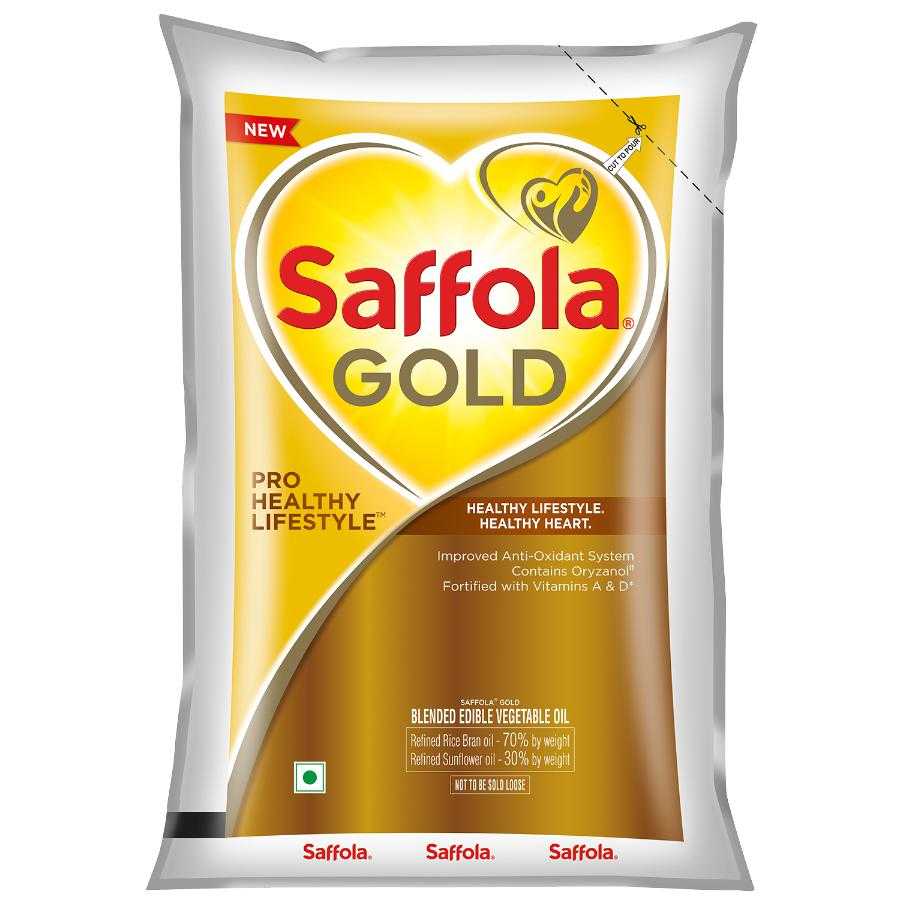 Saffola Gold - Pro Healthy Lifestyle Edible Oil, 1 L Pouch