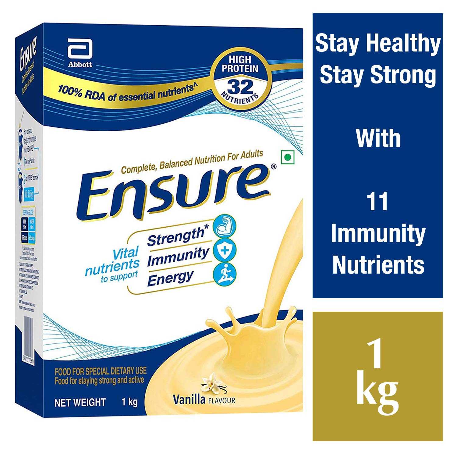Ensure Complete, Balanced Nutrition Drink for Adults with Nutri – Strength Complex (Vanilla Flavour)