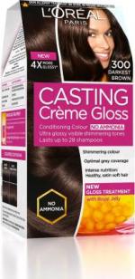 L'Oreal Casting Creme Gloss, Darkest Brown 300, 87.5g+72ml Hair Color  (Brown)