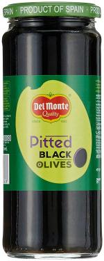 Del Monte Pitted Black Olives| 450 gm