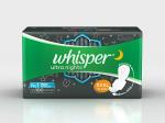 Whisper Ultra Nights Sanitary Pads (Xxxl Wings) |10 Units