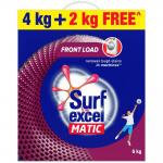 Surf Excel Matic Front Load Detergent Powder |4 kg with Free 2 kg