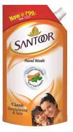 Santoor Classic Gentle Hand Wash with Natural goodness of Sandalwood & Tulsi |750ml